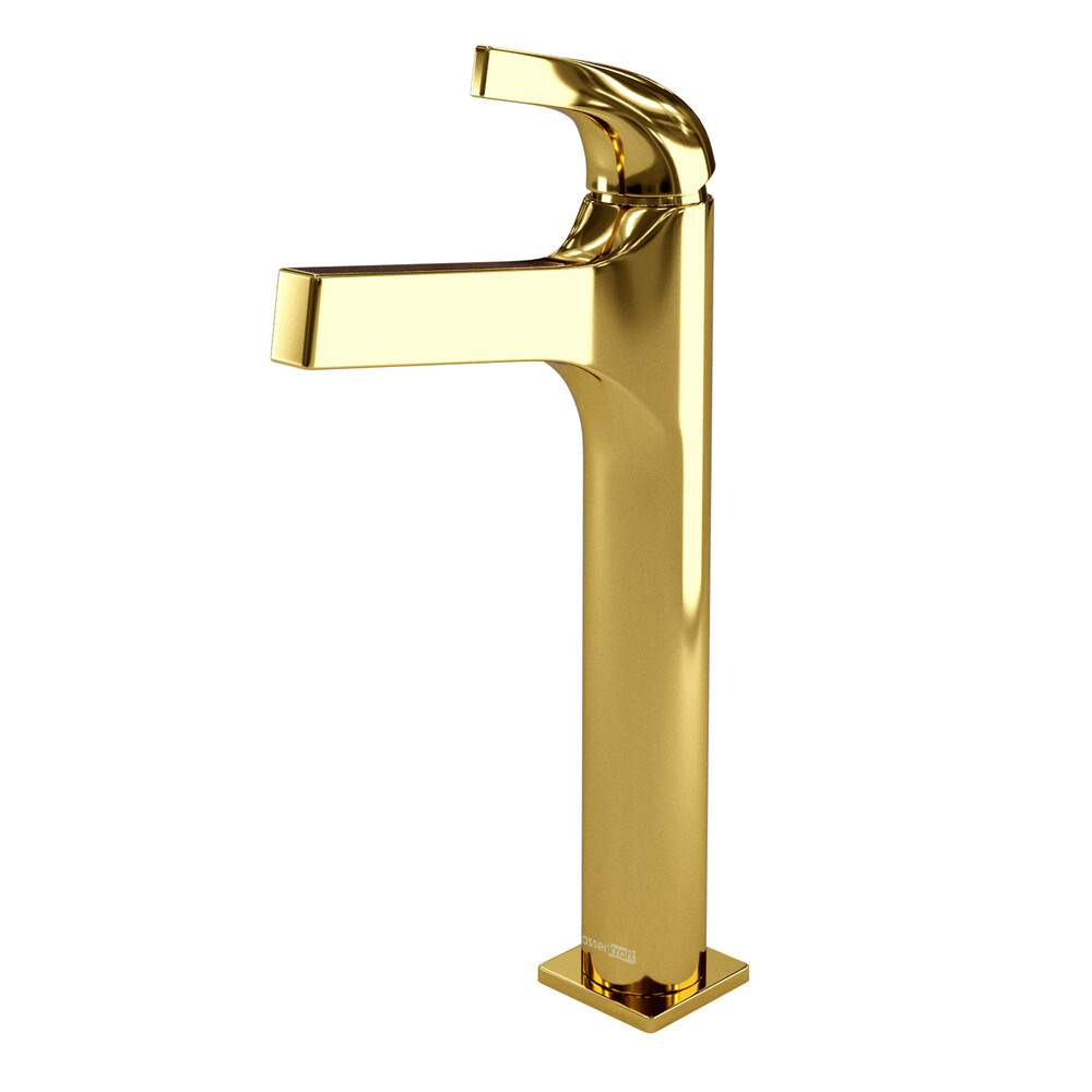 Смеситель для раковины высокий WasserKraft Sauer однорычажный золото (7103H)