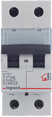 Автоматический выключатель модульный Legrand TX3 2P 25А тип C 6 кА 230/400 В (404044) - фото 5