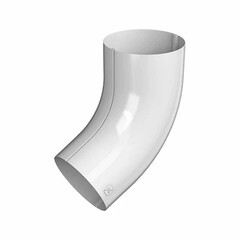 Колено трубы Технониколь пластиковое d125 мм 90 мм 60° белое