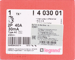 УЗО Legrand TX3 40А 1P+N тип AC 30 мА 10 кА (403001) - фото 6