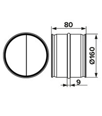 Клапан обратный Era стальной d160 мм - фото 3