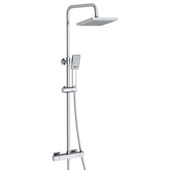 Душевая система WasserKraft с верхним душем с лейкой с термостатом хром (A15502)