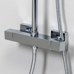 Душевая система WasserKraft с верхним душем с лейкой с термостатом хром (A15502) - фото 2