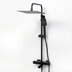 Душевая система WasserKraft Abens 2000 с верхним душем с лейкой с изливом черная (A29901) - фото 3