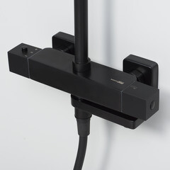 Душевая система WasserKraft Abens 2000 с верхним душем с лейкой с изливом черная (A29901) - фото 5