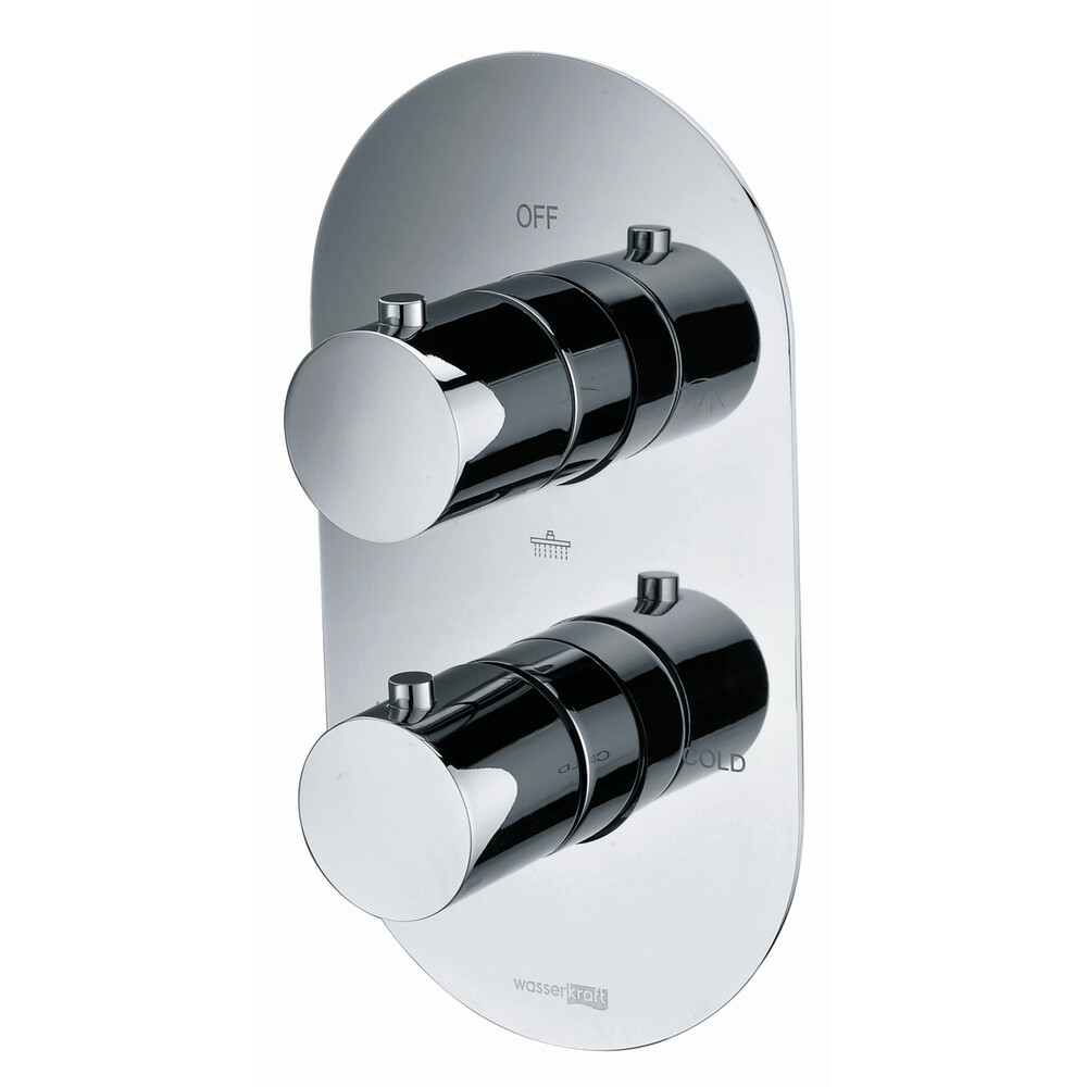 Изображение товара Смеситель термостатический для душа без излива WasserKraft Berkel 4800 с переключателем без лейки (4844)