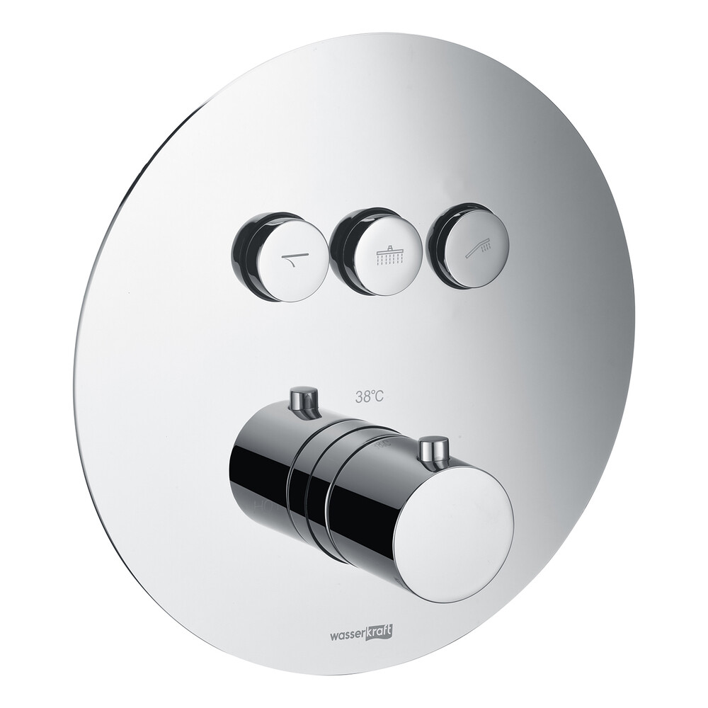 Изображение товара Смеситель WasserKraft Dinkel 5800 термостатический (для ванны и душа) с переключателем Изображение товара Смеситель WasserKraft Dinkel 5800 термостатический (для ванны и душа) с переключателем