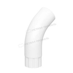 Колено трубы Grand Line d90 мм 60° белое RAL 9010