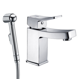 Смеситель для раковины с гигиеническим душем WasserKraft Aller хром ...