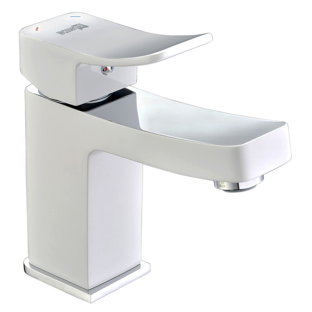 Изображение товара Смеситель WasserKraft Aller 1063W Однорычажный Белый Хром-никель