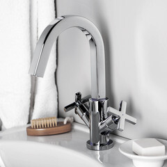 Смеситель для раковины WasserKraft Weser двухвентильный хром (7803) - фото 3