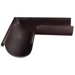 Угол желоба Оптима металлический внешний d125 мм 90° шоколад RAL 8017