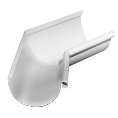 Угол желоба Grand Line металлический внутренний d125 мм 135° белый RAL 9003