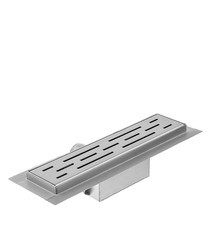 Лоток душевой Ore с гидрозатвором 300х65 мм d40 мм решетка из нержавеющей стали (Drain H3) - фото 1