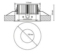 Светильник встраиваемый GX70 золото 24 Вт IP20 Navigator ДВО (61389) - фото 2