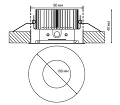 Светильник встраиваемый GX53 золото 13 Вт IP20 Navigator ДВО (71278) - фото 5
