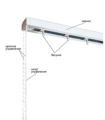 Карниз для вертикальных жалюзи 180 см - фото 2