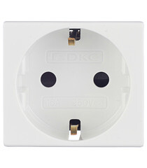 Розетка для кабель-канала DKC Viva белая со шторками 2 модуля (45005) - фото 1