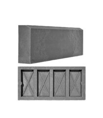 Бордюр тротуарный полимерно-песчаный 500х250х55 мм серый - фото 2