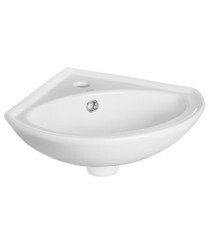 Раковина-мини Sanita Beep 36 см угловая подвесная белая (VERSAWB01) - фото 1