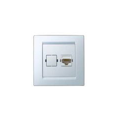 Розетка компьютерная Simon 15 RJ-45 белая (1590598-030)