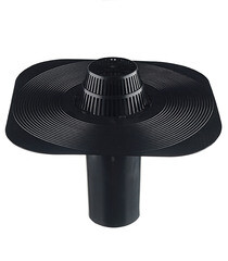 Воронка Поливент Ультра d110 мм для плоской кровли черная - фото 1