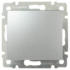 Переключатель одноклавишный Legrand алюминий (770106)