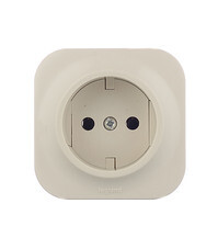 Розетка Legrand Quteo накладная слоновая кость (782240)
