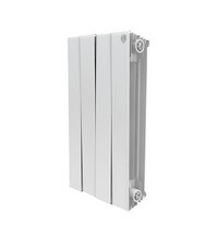 Радиатор биметаллический Royal Thermo Piano Forte 500 мм 4 секции 1" боковое подключение 591х320 мм белый