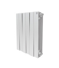 Радиатор биметаллический Royal Thermo Piano Forte 500 мм 6 секций 1" боковое подключение 591х480 мм белый