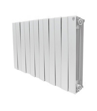 Радиатор биметаллический Royal Thermo Piano Forte 500 мм 12 секций 1" боковое подключение 591х960 мм белый