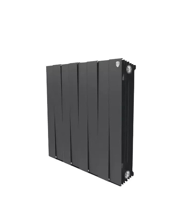 Изображение товара Радиатор биметаллический Royal Thermo Piano Forte 500 мм 8 секций черный