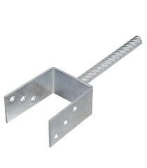 Опора колонны бруса U-образная оцинкованная d19 90х325х120х4 мм - фото 4