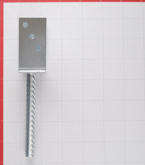 Опора колонны бруса U-образная оцинкованная d19 90х325х120х4 мм - фото 3