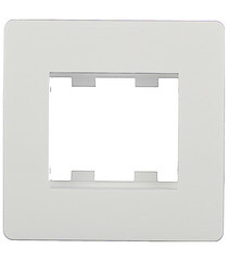 Изображение товара Рамка для кабель-канала DKC Viva белая с суппортом 2 модуля (10242)