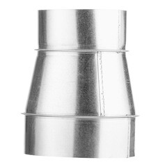 Переход с круглых воздуховодов d125 мм на круглые d100 мм оцинкованный - фото 2