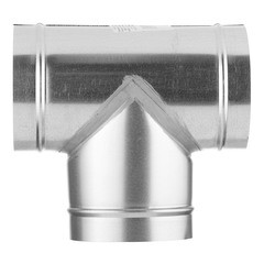 Тройник для круглых воздуховодов d125 мм 90° оцинкованный Era Pro - фото 3