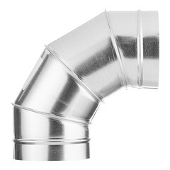 Отвод для круглых воздуховодов d125 мм 90° оцинкованный - фото 2