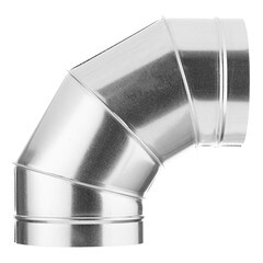 Отвод для круглых воздуховодов d160 мм 90° оцинкованный - фото 3