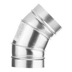 Отвод для круглых воздуховодов d100 мм на 45° оцинкованный - фото 2