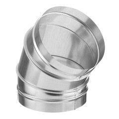 Изображение товара Отвод для круглых воздуховодов d160 мм 45° оцинкованный