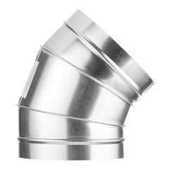 Отвод для круглых воздуховодов d160 мм 45° оцинкованный - фото 3