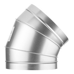 Отвод для круглых воздуховодов d200 мм 45° оцинкованный - фото 3
