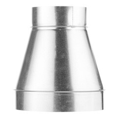 Переход с круглых воздуховодов d125 мм на круглые d200 мм оцинкованный - фото 2