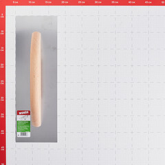 Гладилка плоская Wenzo 380х130 мм для клея и штукатурки с деревянной ручкой - фото 2