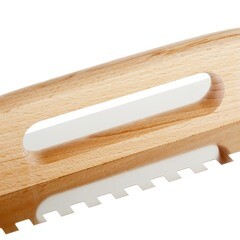 Гладилка зубчатая Wenzo 480х130 мм зуб 10х10 мм для клея с деревянной ручкой - фото 2