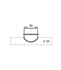 Врезка для круглых воздуховодов d125х100 мм оцинкованная - фото 2