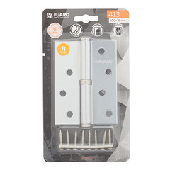 Петля Fuaro карточная левая разъемная 100х75 мм хром - фото 3