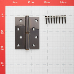 Петля Fuaro карточная правая разъемная 100х75 мм бронза - фото 3