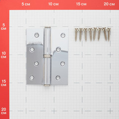 Петля Fuaro карточная правая разъемная 100х75 мм хром - фото 3